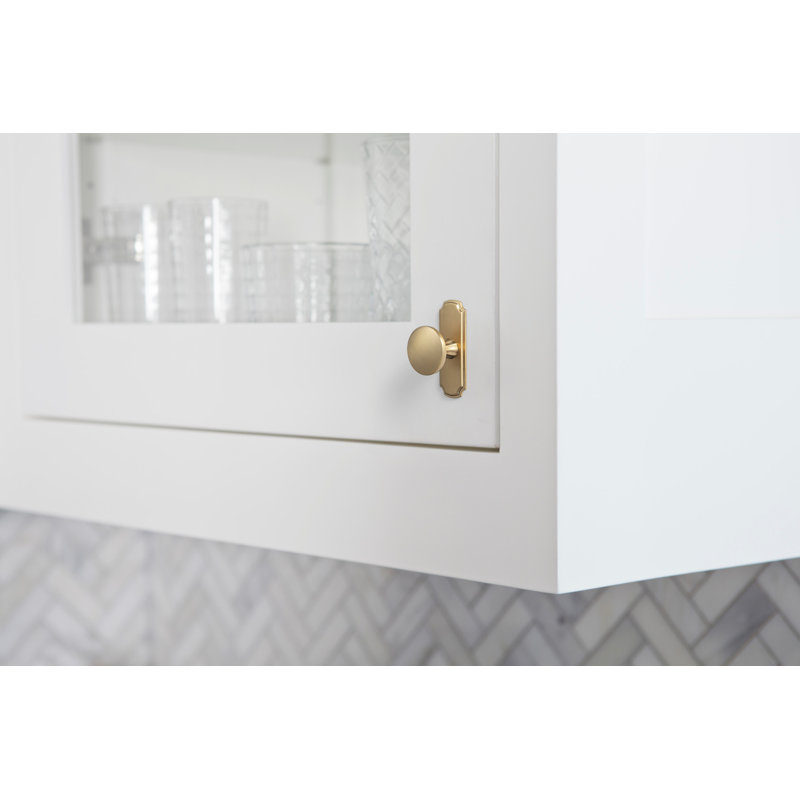 Round Knob Multipack With Backplate, Champagne Bronze