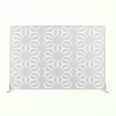 Écran d'intimité en métal H 72 po x l 47 po, écrans d'intimité pour l'extérieur - paravent décoratif avec support, panneaux d'intimité pour balcon et patio