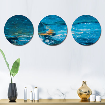Ensemble de 3 décorations murales en marbre