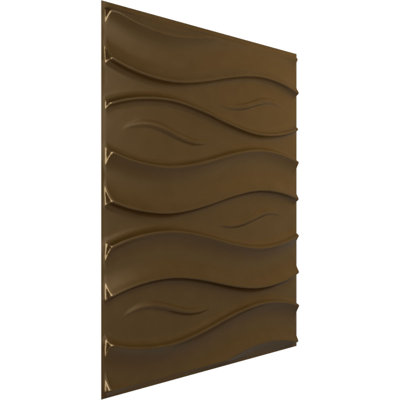 L 19 5/8 po x H 19 5/8 po Panneau décoratif 3D EnduraWall Swell, bronze métallique champagne (couvre 2,67 pieds carrés)