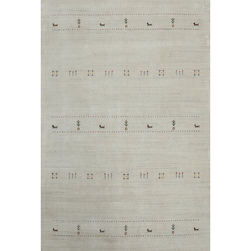 Tapis indien petits animaux Gabbeh 6 x 9