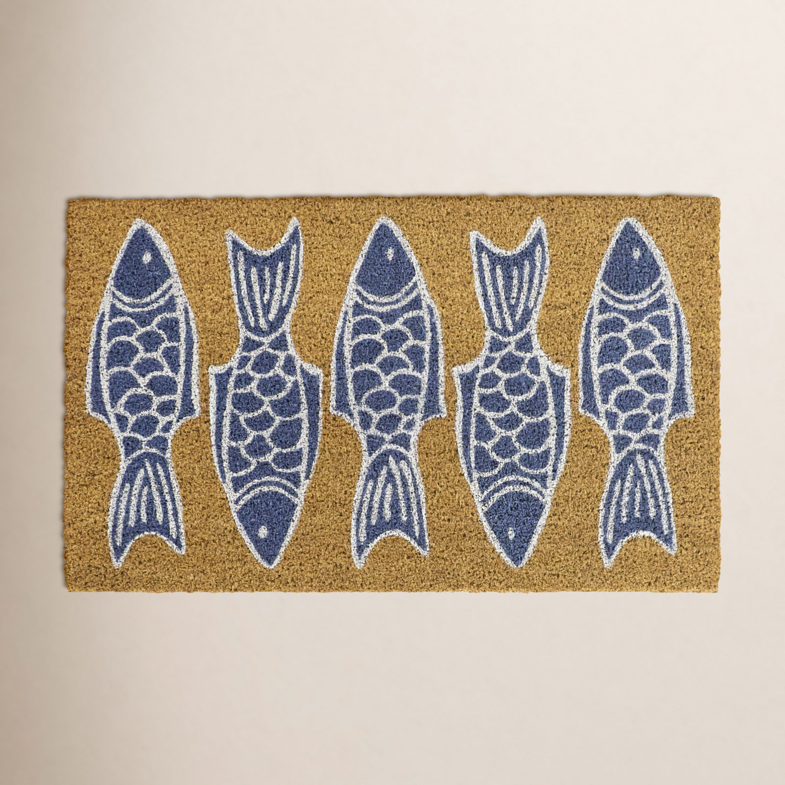 Fish Blue Coastal Doormat