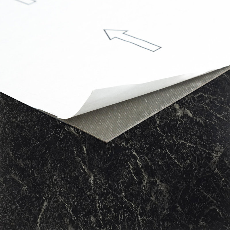 Black Marble Vinyl Floor Tiles 20 Pcs Self Adhesive Flooring -Actual 12'' X 12''