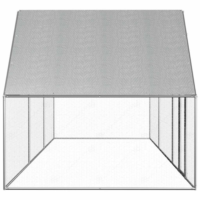 Enclos à poulailler avec poulailler 19,7 x 6,6 x 6,6 pi