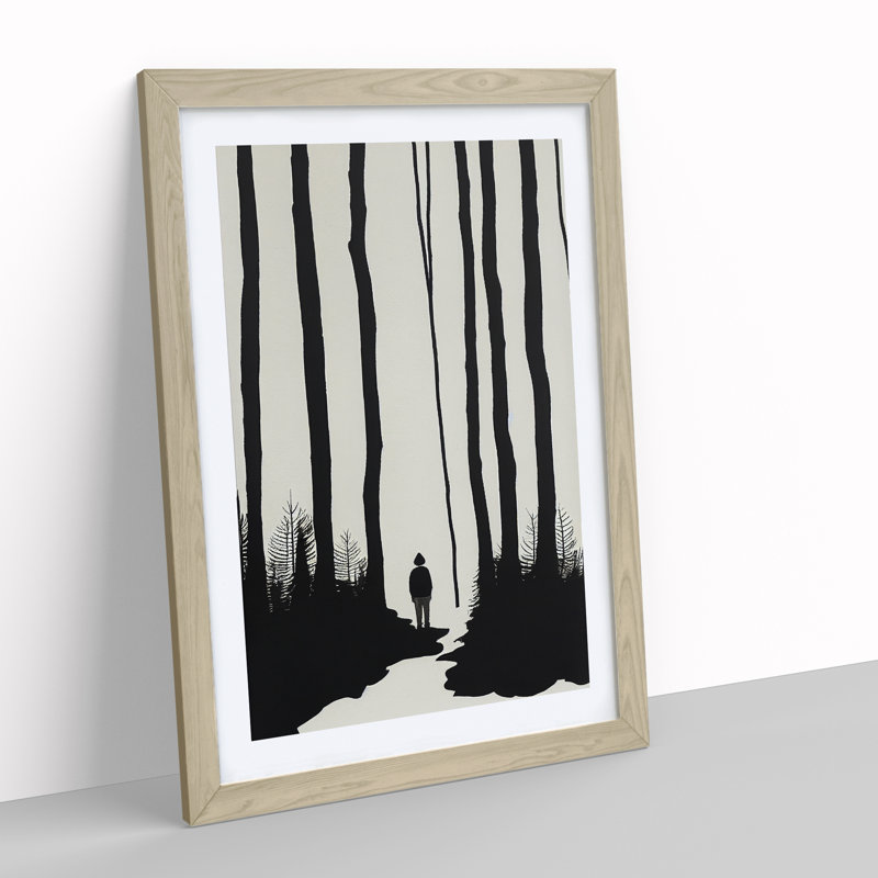 Man in the Forest - Framed Print, 46cm H x 34cm W x 2cm D, Oak Framed