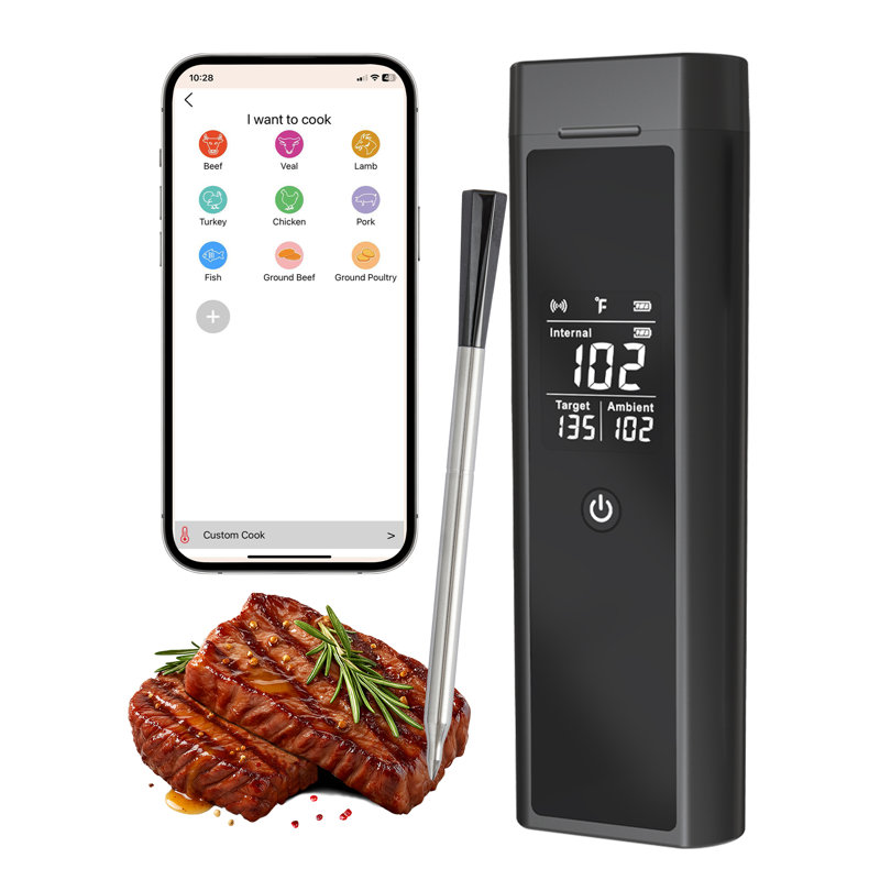 Wireless Bluetooth Meat Thermometer for Grilling, Cooking BBQ Smoker
