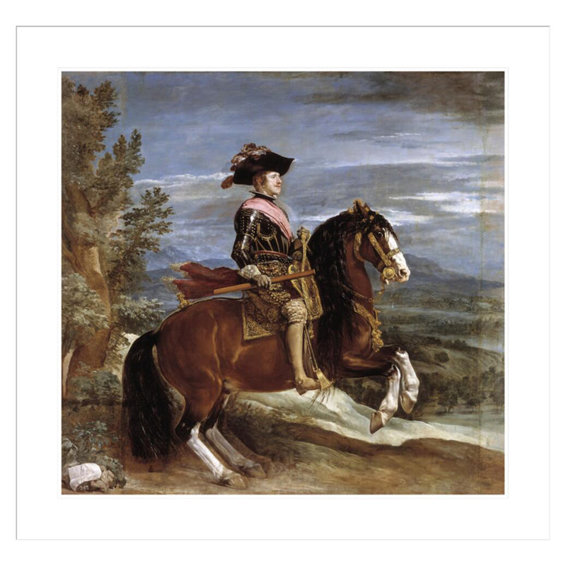 Portrait équestre de Philippe IV par Diego Velázquez, H 33,5 po x l 34,74 po