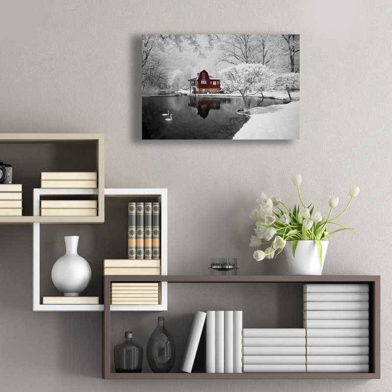 «Peterson Mill» par Monte Nagler, art en verre acrylique Wal, H 16 po x l 24 po x P 0,2 po