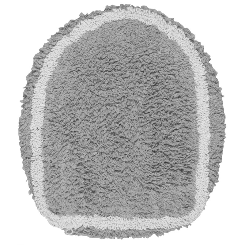 Tapis pour salle de bain Dobrinka, Gris, 18 po x 18 po (couvercle)