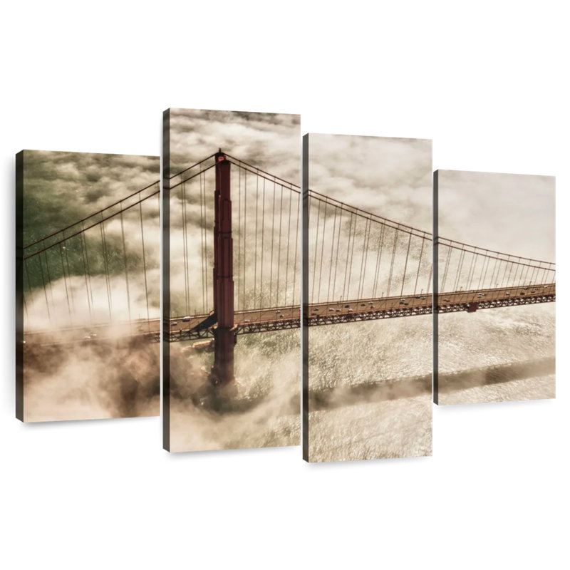 Lilie Clouds Above Golden Gate Bridge, 22" H x 36" W