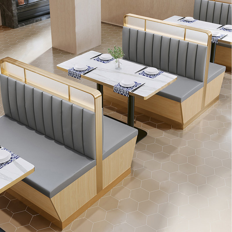 Banc rembourré en similicuir Light Luxury