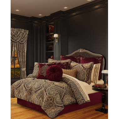 Set Wayfair Barrel 4 | Comforter Red Red/Beige Bernardsville Studio® Piece
