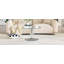 Table basse de 27,5 pouces en verre trempé avec base en métal argenté, bord luxueux pour intérieurs modernes et luxueux-846453770
