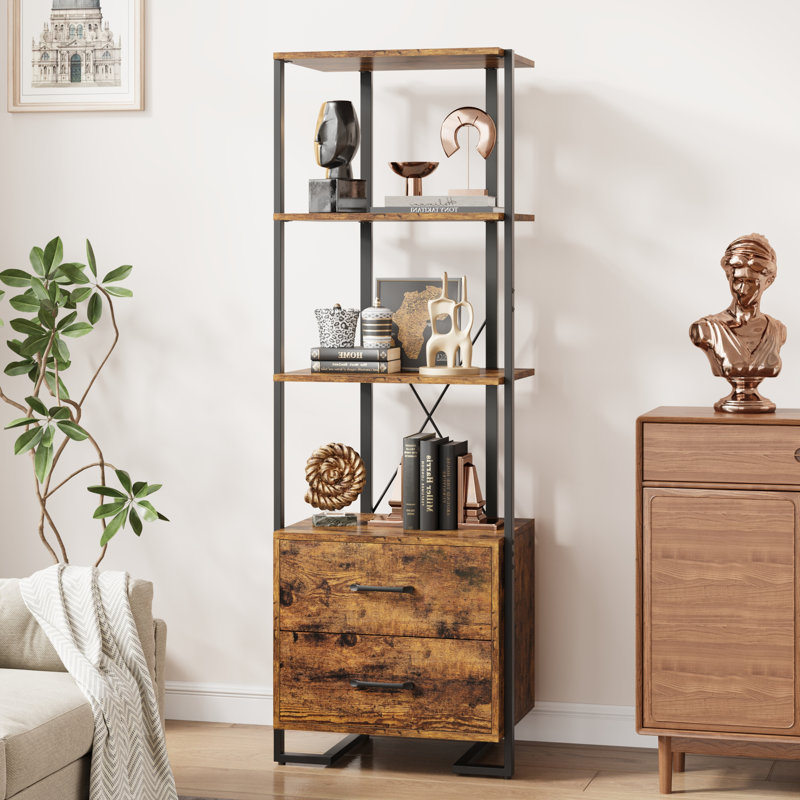Étagère à livres H 70,8 "x l 24,8" Lavern, Brun