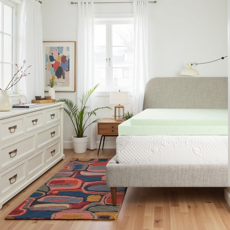 Cool Gel Memory Foam Mattress Topper, Twin, 3"