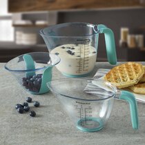 Handy Housewares 3 Piece Nesting Clear Plastic Kitchen Scoop Set - Perfect for Cereal, Oatmeal, Coffee, Sugar, Powder (3 Sets)