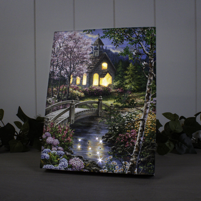 Ciccone - Toile de fond avec mini-chevalet 8 x 6 Spring Chapel
