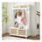Clothes Hanger Hall Tree Storage Bench Shoe Rack For Entryway, Hall Tree With Bench And Shoe Storage, Hall Tree Entryway Bench With Rattan Door White-914021601