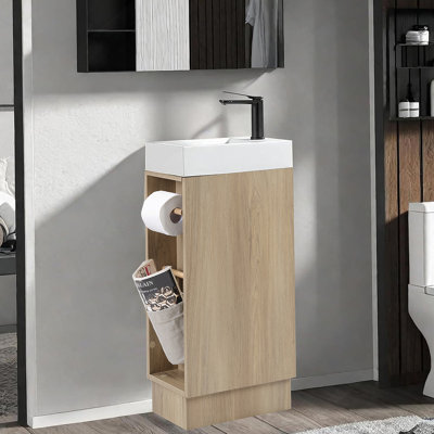 Ensemble de meuble-lavabo pour salle de bain avec lavabo 16 po 16 po