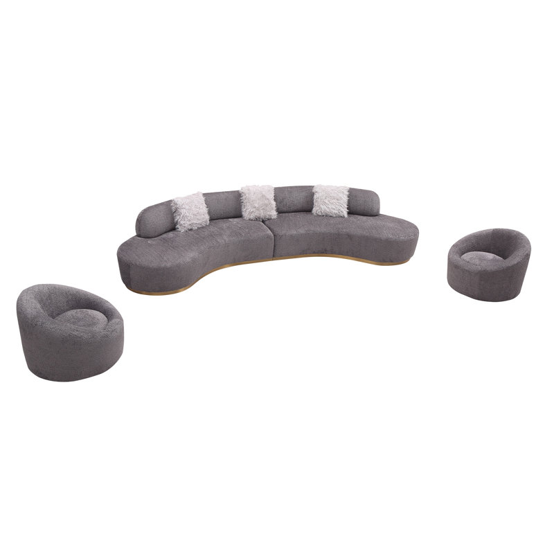 Melino Upholstered Curved Sectional Symmetrical