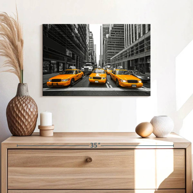 Mehar NYC Taxis, 34" H x 51" W