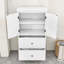 Armoire de salle de bain autoportante en bois avec tiroirs de rangement et tablette réglable Onsted-1032833718-1023572824