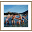 Three Happy Women And A Man Playing In The Water Giclee Print by Getty Images