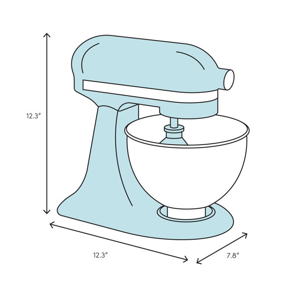 KitchenAid Fitted Stand Mixer Cover KSMCT1SF For Tilt-Head Mixers Silver  Frost 