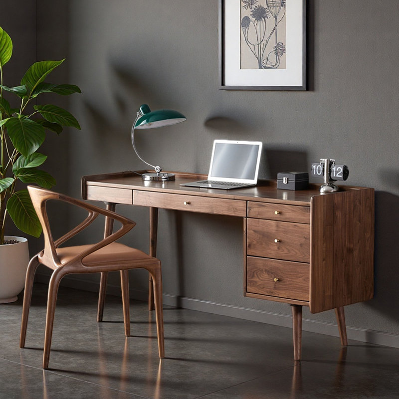 Solid Wood Desk: Elegant Study & Office Solution, 30.7" H x 55.1" W x 23.6" D