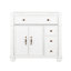 Lavabo de salle de bain 35,6 po Mid-Century blanc avec colonne romaine