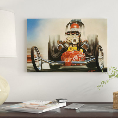« top carburant dragster », reproduction d’impression sur toile