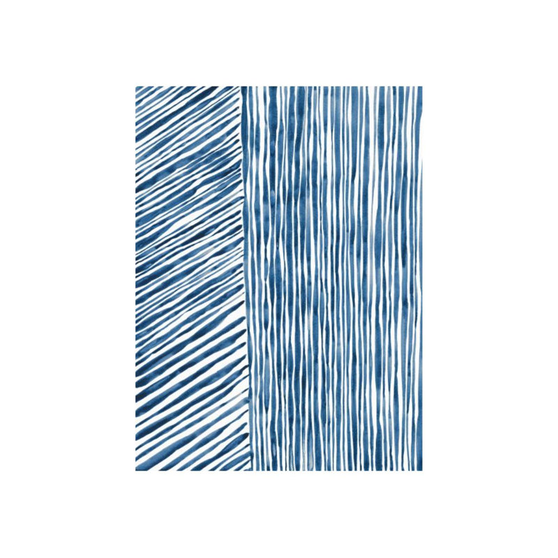 Blue Wood III Painting by Sara Brown, Glass Coat, 53" H x 40" W