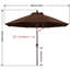 Parasol de patio en oléfine 9 pi 9 pi-681813137
