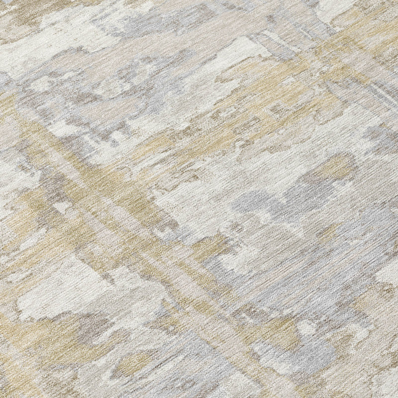 Machine Washable Indoor/Outdoor Chantille ACN2928 Modern Rug, 1'8" x 2'6", Ivory