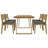 Acacia Patio Dining Set with Rectangular Table and Chairs-348104526