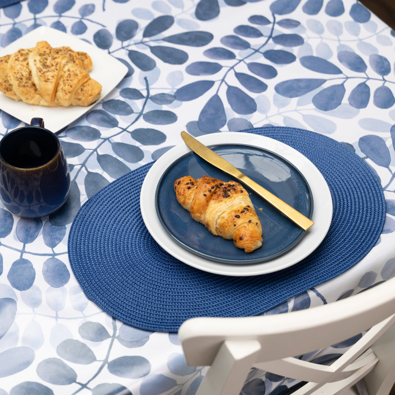 Deep Blue 44 x 29cm Oval Weave Placemats Set of 4