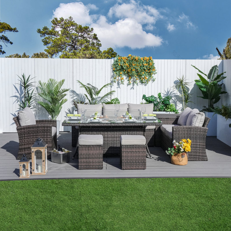 6 - Person Patio Conversation Set with Cushions