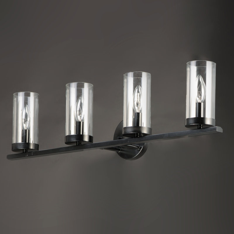 4 - Light Dimmable Vanity Light, Black