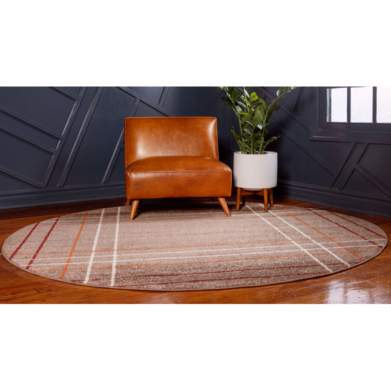 Abstract Area Rug, Round 244cm