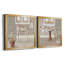 «Blush Bath Sink I», ensemble de 2 reproductions d'art sur toile-52923370-52923374