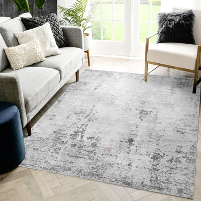 Tapis ivoire / sable / abstrait