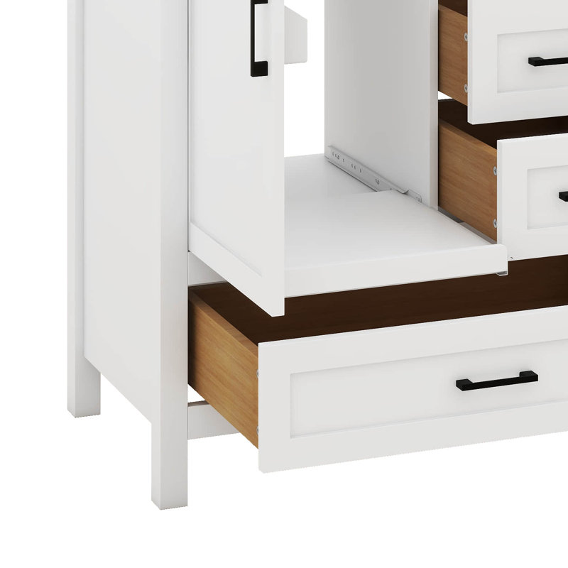 Ensemble de meuble-lavabo autoportant simple 30 po avec porte à fermeture douce et 3 tiroirs 30 po