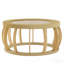 Table basse ronde 35,43 "Boho - Rotin, bois massif, pieds courbés - naturel-129581664