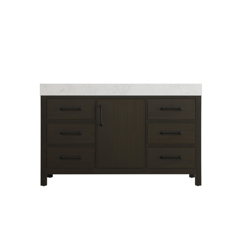 54 inch Single Bathroom Vanity_Traditional_VF60654, Mocha Brown