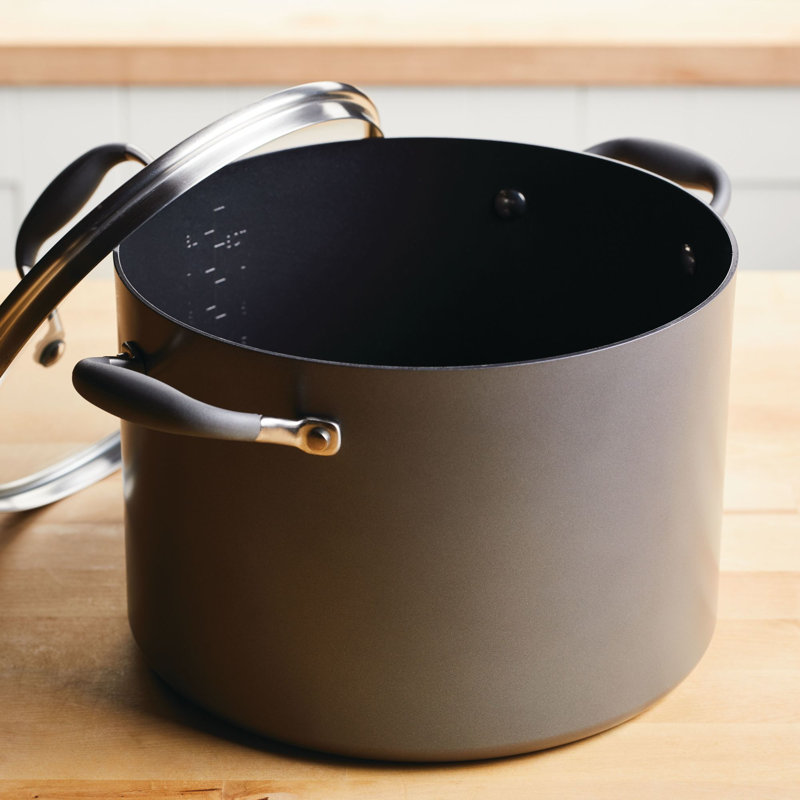 Anolon Advanced Home Hard Anodized Nonstick Stockpot With Lid, 10 Quart, Moonstone