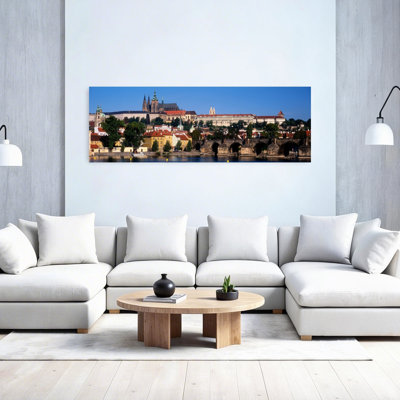 Vltava River, Prague, Czech Republic Abstract Contemporary City Architecture Wall Art