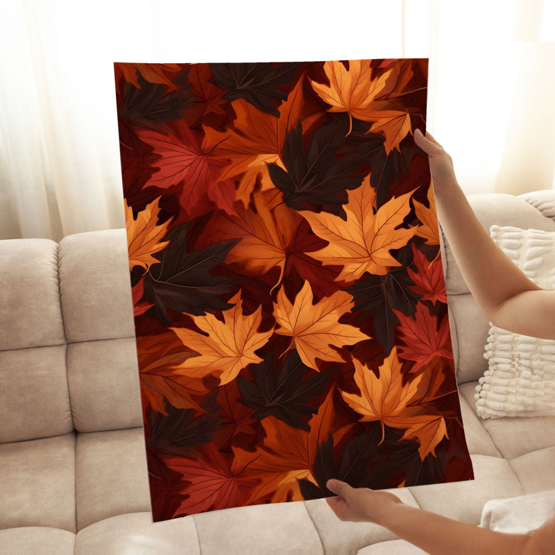 «Botanical Fall Leaves», impression d'art moderne sans cadre
