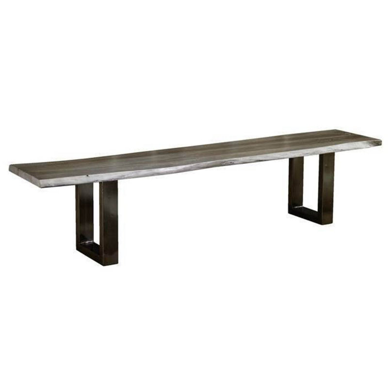 Freeform Solid Wood Bench, 45cm H x 160cm W x 38cm D