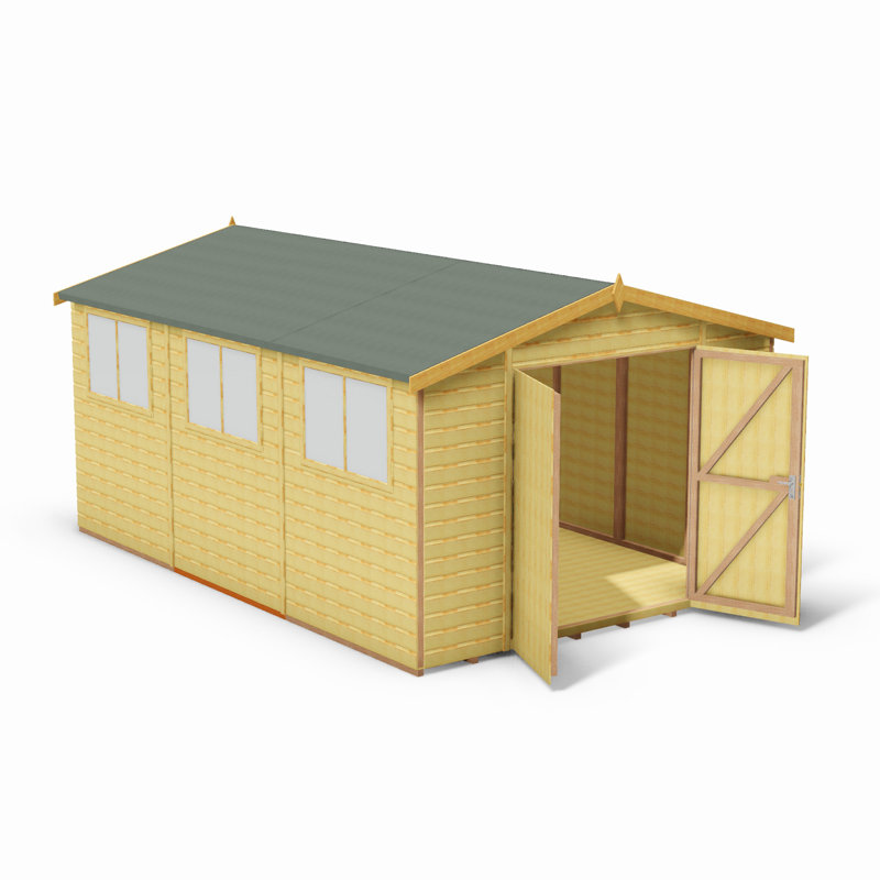 Shire 10 Ft. W x 15 Ft. D Workshop Shed, Yes