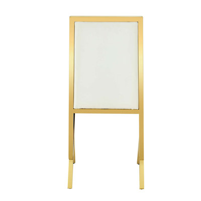 Ergonomic Dining Chairs with Luxurious Metal Frame